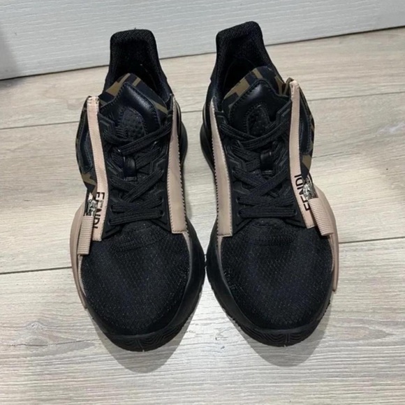Fendi Black and Tan Sneakers